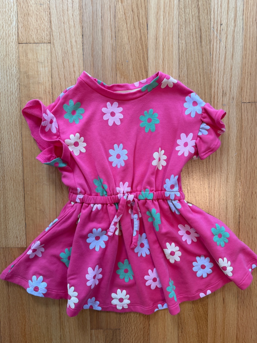 Tucker + Tate Pink Floral Ruffle-Sleeve Dress